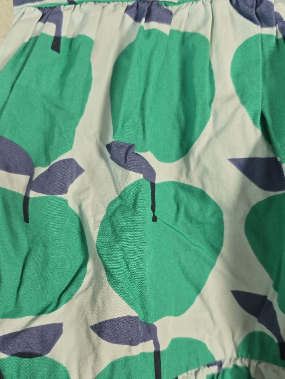 Tea Collection Green Apple Print Ruffled Kids Dress - Picture 6 of 9